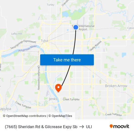 (7665) Sheridan Rd & Gilcrease Expy Sb to ULI map