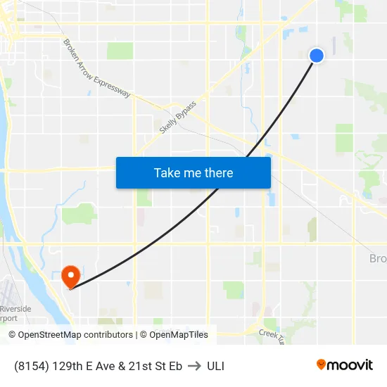 (8154) 129th E Ave & 21st St Eb to ULI map