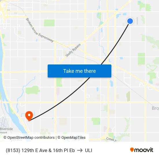 (8153) 129th E Ave & 16th Pl Eb to ULI map