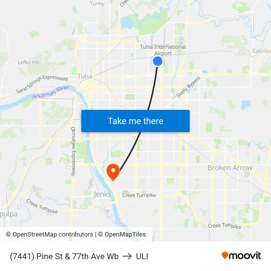 (7441) Pine St & 77th Ave Wb to ULI map