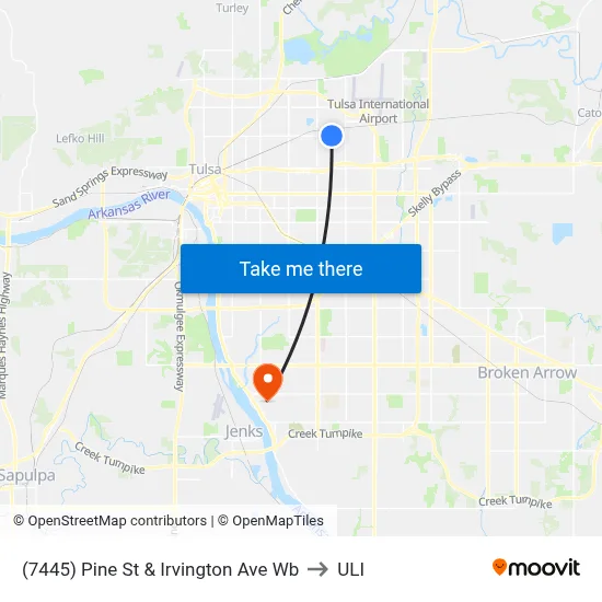 (7445) Pine St & Irvington Ave Wb to ULI map