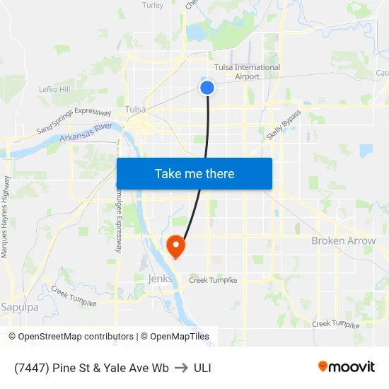 (7447) Pine St & Yale Ave Wb to ULI map