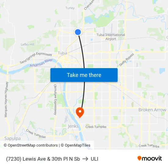 (7230) Lewis Ave & 30th Pl N Sb to ULI map