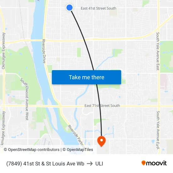 (7849) 41st St & St Louis Ave Wb to ULI map