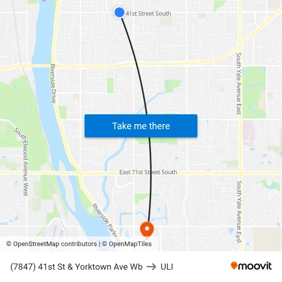 (7847) 41st St & Yorktown Ave Wb to ULI map