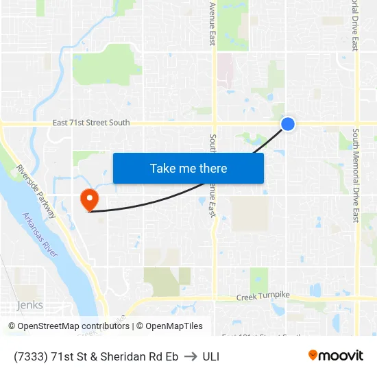 (7333) 71st St & Sheridan Rd Eb to ULI map