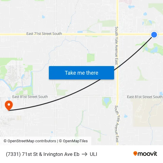(7331) 71st St & Irvington Ave Eb to ULI map