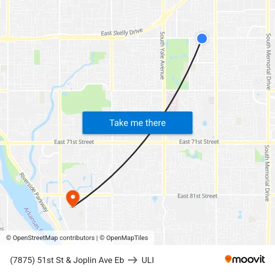 (7875) 51st St & Joplin Ave Eb to ULI map