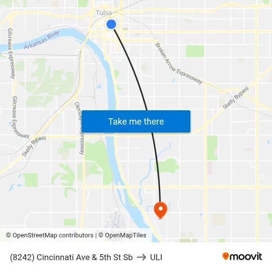 (8242) Cincinnati Ave & 5th St Sb to ULI map