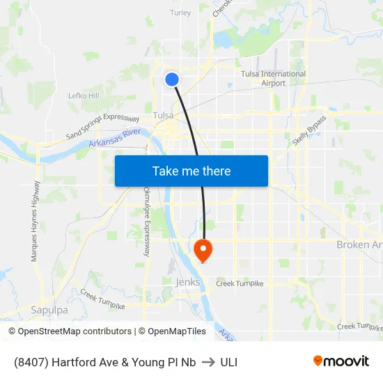 (8407) Hartford Ave & Young Pl Nb to ULI map