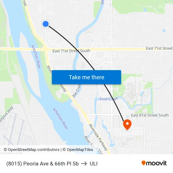 (8015) Peoria Ave & 66th Pl Sb to ULI map