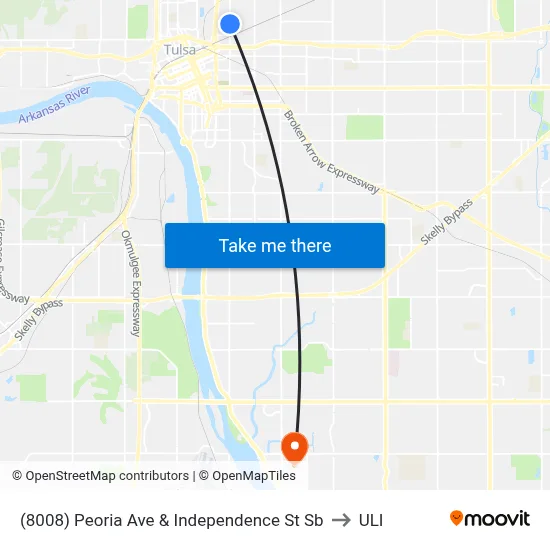 (8008) Peoria Ave & Independence St Sb to ULI map