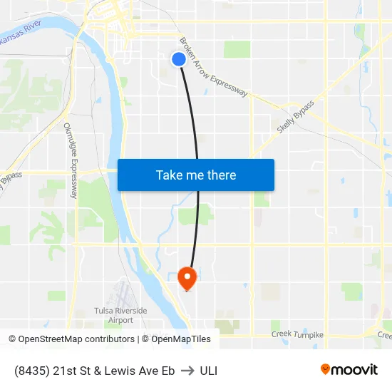 (8435) 21st St & Lewis Ave Eb to ULI map