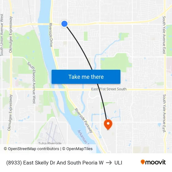 (8933) East Skelly Dr And South Peoria W to ULI map