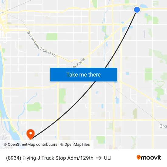 (8934) Flying J Truck Stop Adm/129th to ULI map