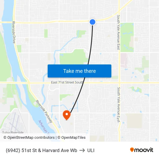 (6942) 51st St & Harvard Ave Wb to ULI map