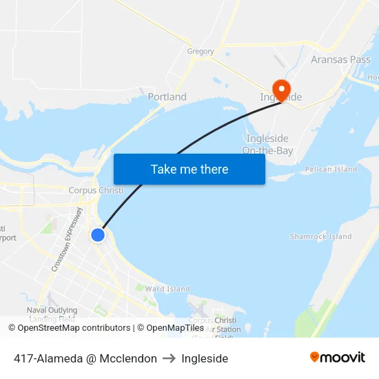 417-Alameda @ Mcclendon to Ingleside map