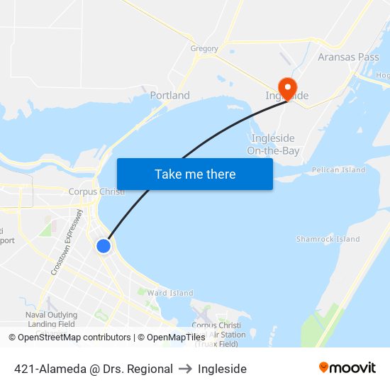 421-Alameda @ Drs. Regional to Ingleside map