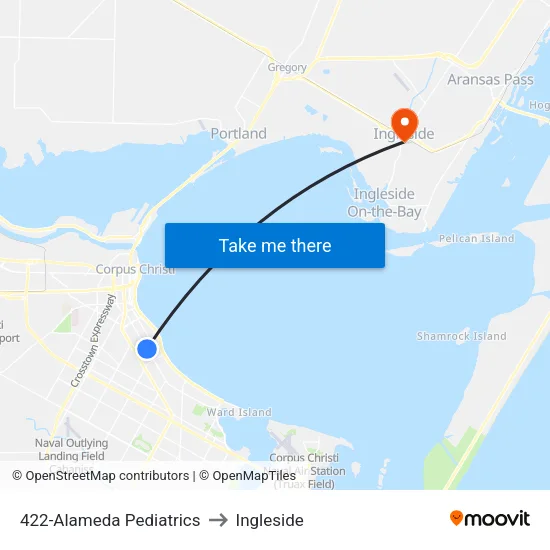 422-Alameda Pediatrics to Ingleside map