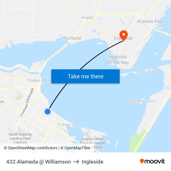 432-Alameda @ Williamson to Ingleside map