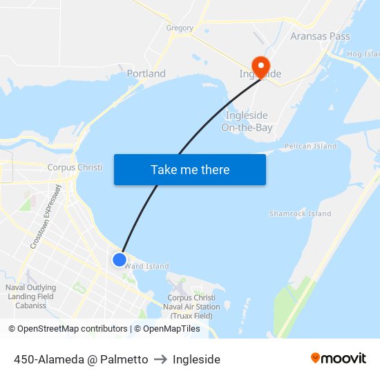 450-Alameda  @  Palmetto to Ingleside map