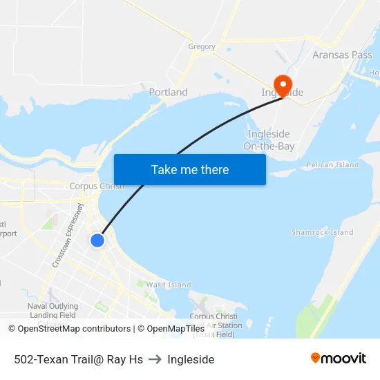 502-Texan Trail@ Ray Hs to Ingleside map