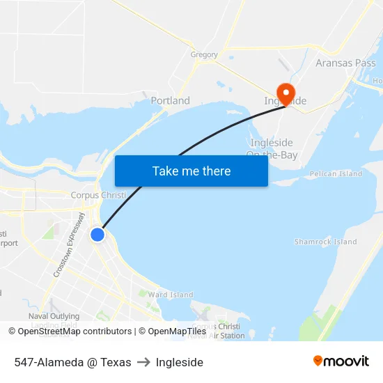 547-Alameda @ Texas to Ingleside map