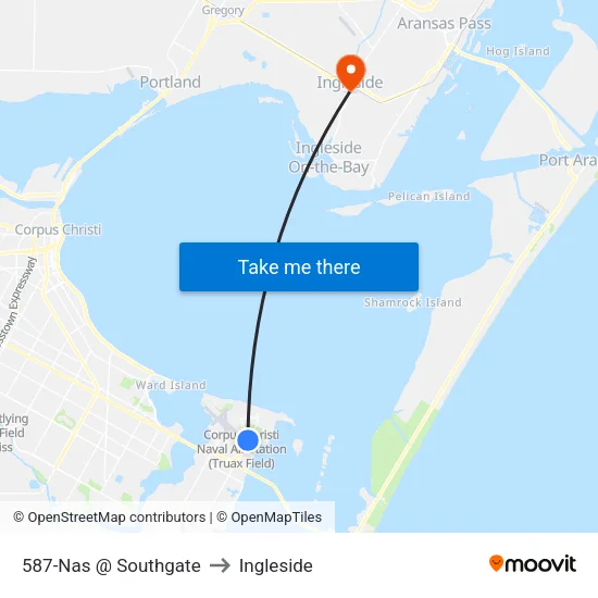 587-Nas @ Southgate to Ingleside map