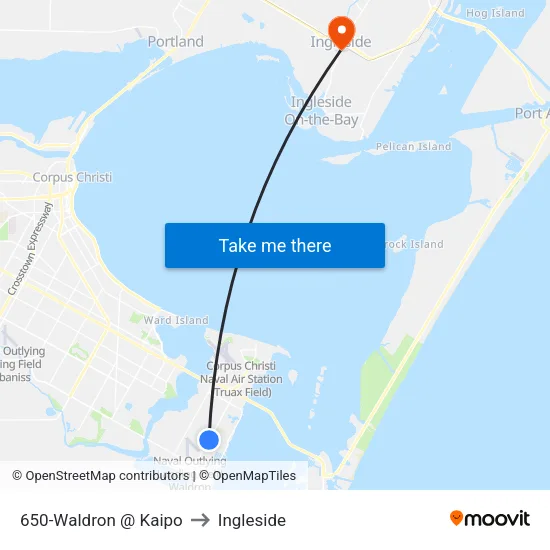 650-Waldron @ Kaipo to Ingleside map