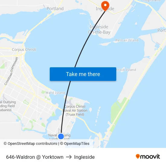646-Waldron @ Yorktown to Ingleside map