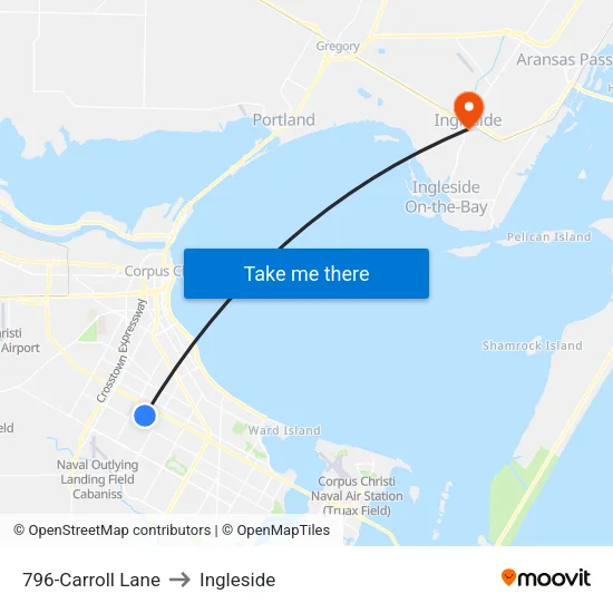 796-Carroll Lane to Ingleside map