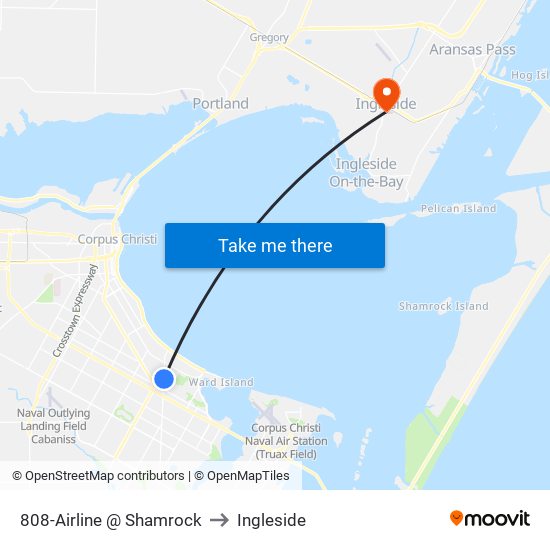 808-Airline  @  Shamrock to Ingleside map