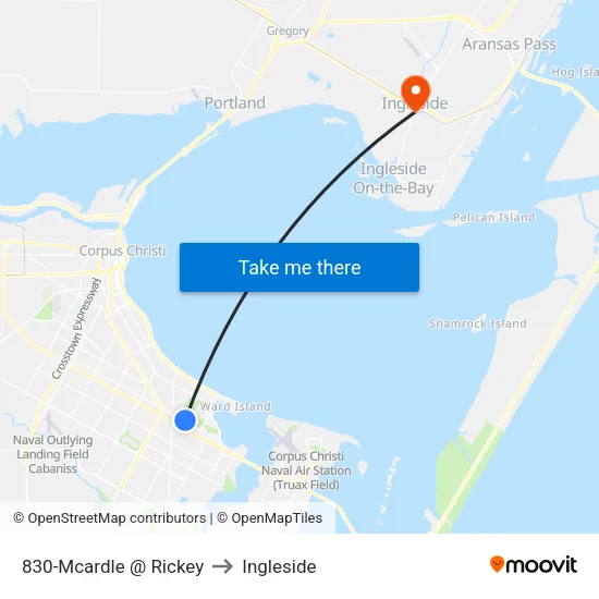 830-Mcardle @ Rickey to Ingleside map