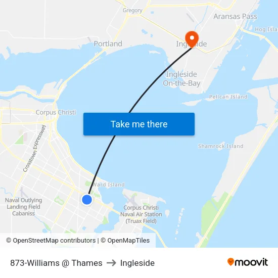 873-Williams @ Thames to Ingleside map