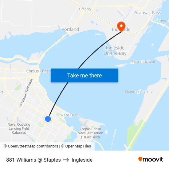 Williams @ Staples to Ingleside map
