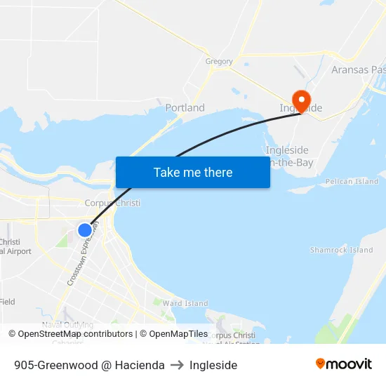 905-Greenwood @ Hacienda to Ingleside map