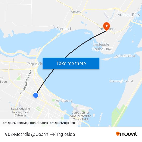 908-Mcardle @ Joann to Ingleside map