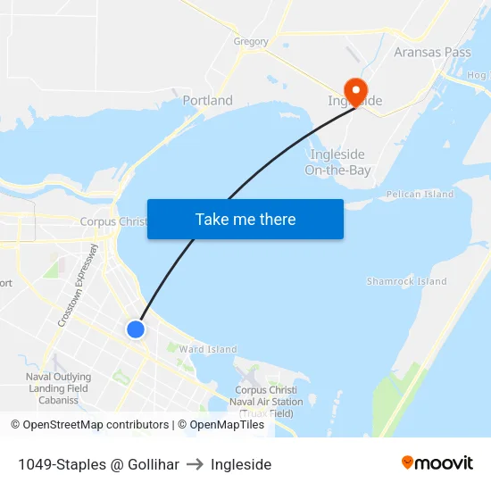 1049-Staples @ Gollihar to Ingleside map