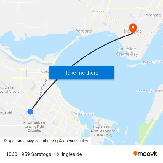 1060-1959 Saratoga to Ingleside map