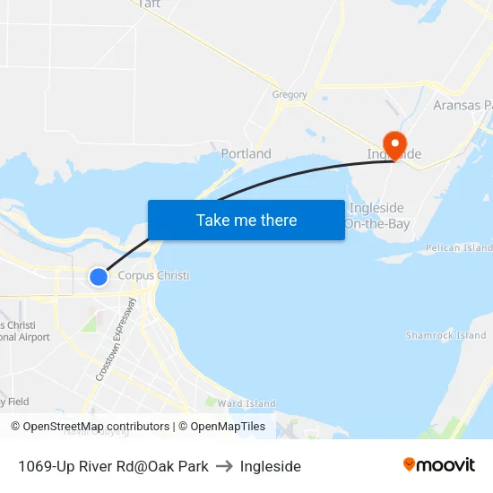 1069-Up River Rd@Oak Park to Ingleside map