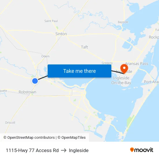 1115-Hwy 77 Access Rd to Ingleside map