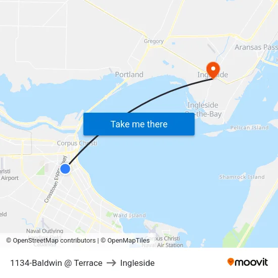1134-Baldwin @ Terrace to Ingleside map