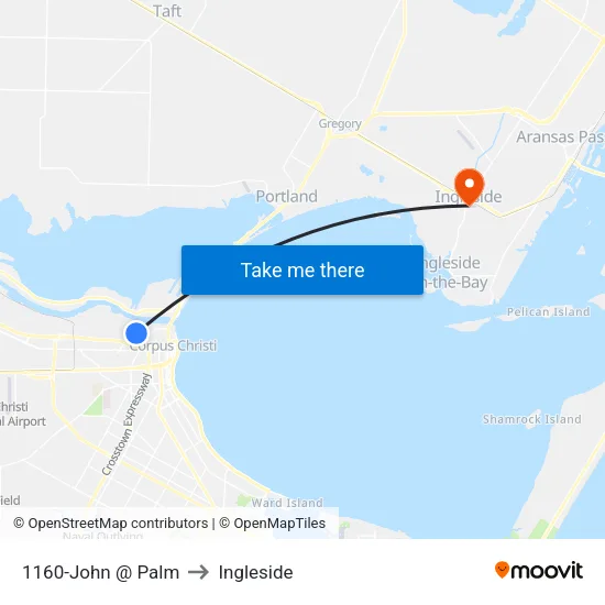 1160-John @ Palm to Ingleside map