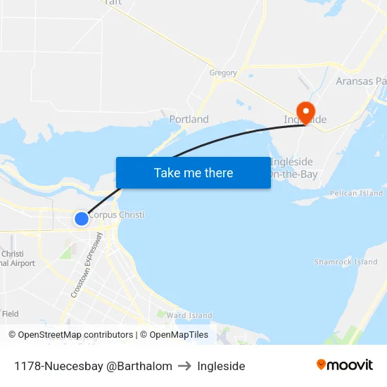 1178-Nuecesbay @Barthalom to Ingleside map