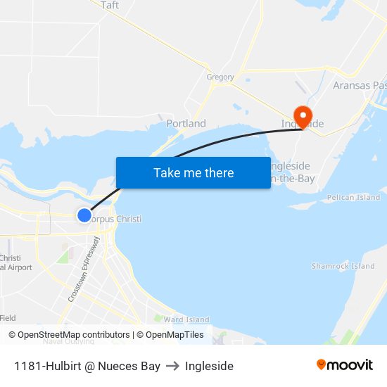 1181-Hulbirt @ Nueces Bay to Ingleside map