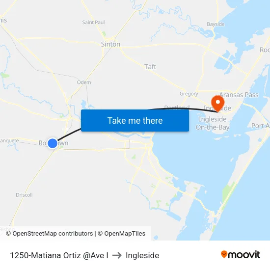 1250-Matiana Ortiz @Ave I to Ingleside map