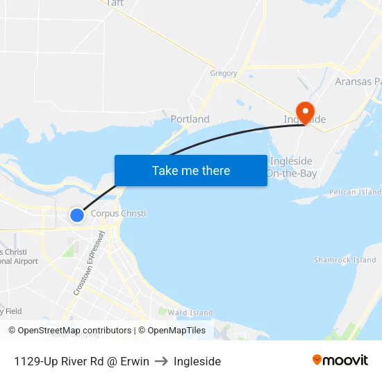 1129-Up River Rd @ Erwin to Ingleside map