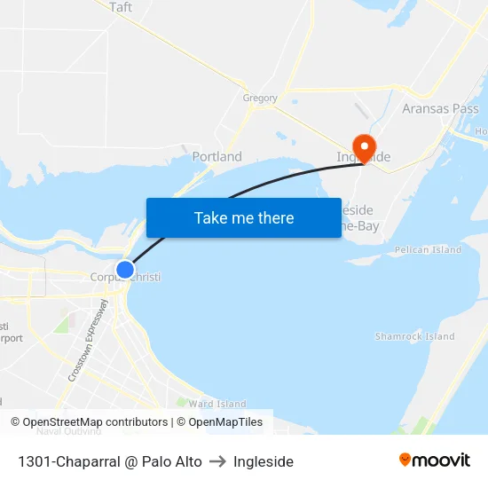 1301-Chaparral @ Palo Alto to Ingleside map