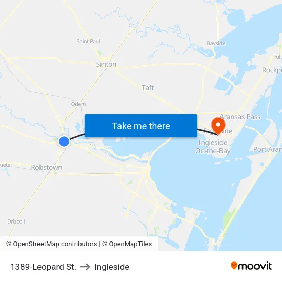 1389-Leopard St. to Ingleside map