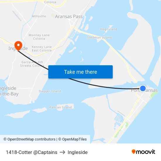 1418-Cotter @Captains to Ingleside map